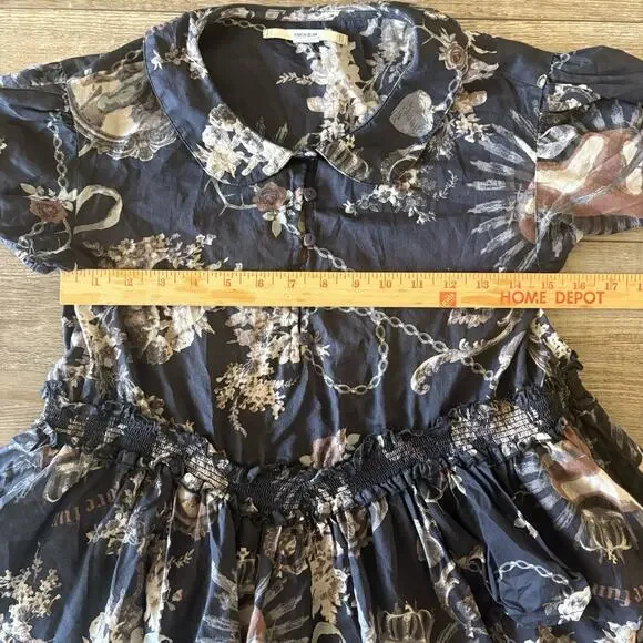 Urban Outfitters Dress Women XS Kimchi Blue Maria Collar Sheer Ruffle Whimsigoth - Picture 5 of 11